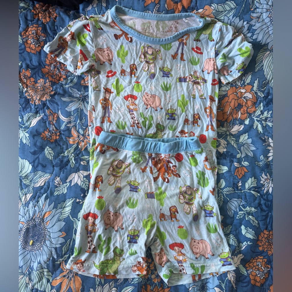 B9 Little Sleepies Light Blue Toy Story Character Short Pajama Set